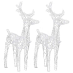 Julereinsdyr 2 Stk Kaldhvit 80 Led Akryl