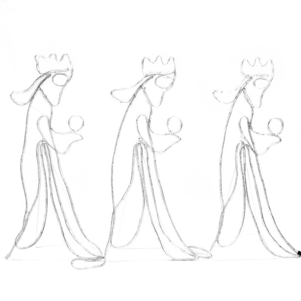 Hellige Tre Konger Julefigur Med 504 Lysdioder 99,5X45,5 Cm