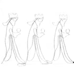 Hellige Tre Konger Julefigur Med 504 Lysdioder 99,5X45,5 Cm