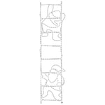 Sammenleggbar Julenisse På Stige Med 552 Lysdioder 50X200 Cm