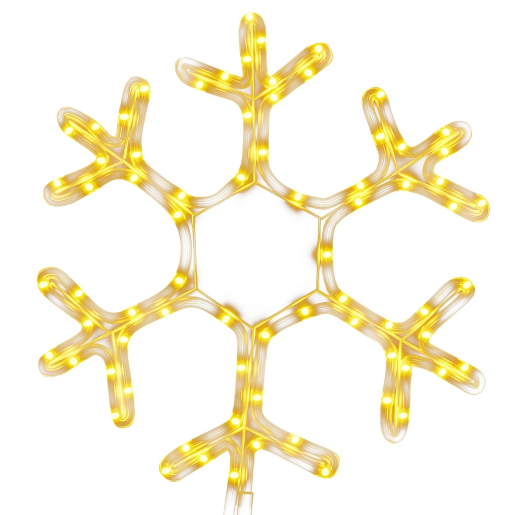 Julesnøfnuggfigur Med 72 Lysdioder Varmhvit 38X37 Cm