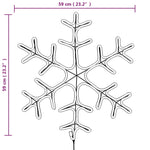 Julesnøfnuggfigur Med 144 Lysdioder Varmhvit 59X59 Cm