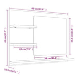Badespeil Røkt Eik 60X10,5X45 Cm Konstruert Tre