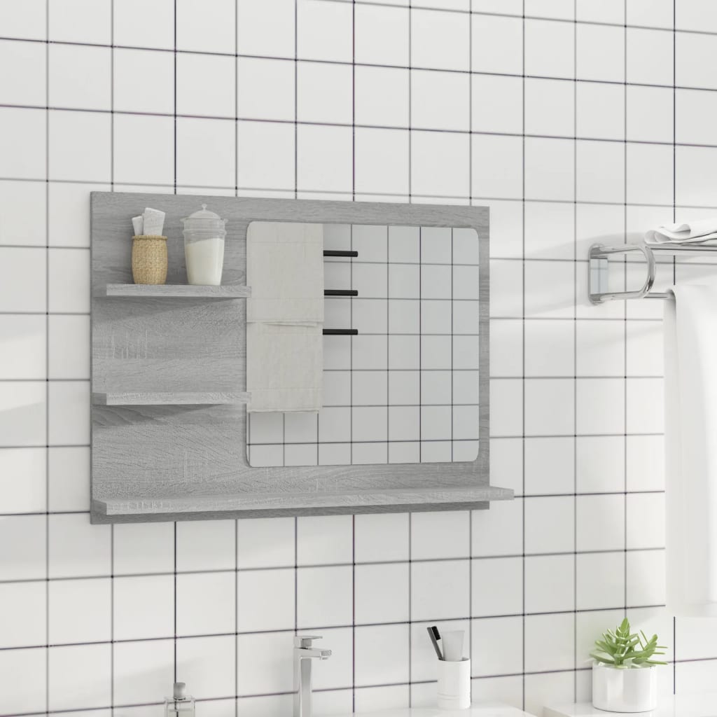 Badespeil Grå Sonoma 60X10,5X45 Cm Konstruert Tre