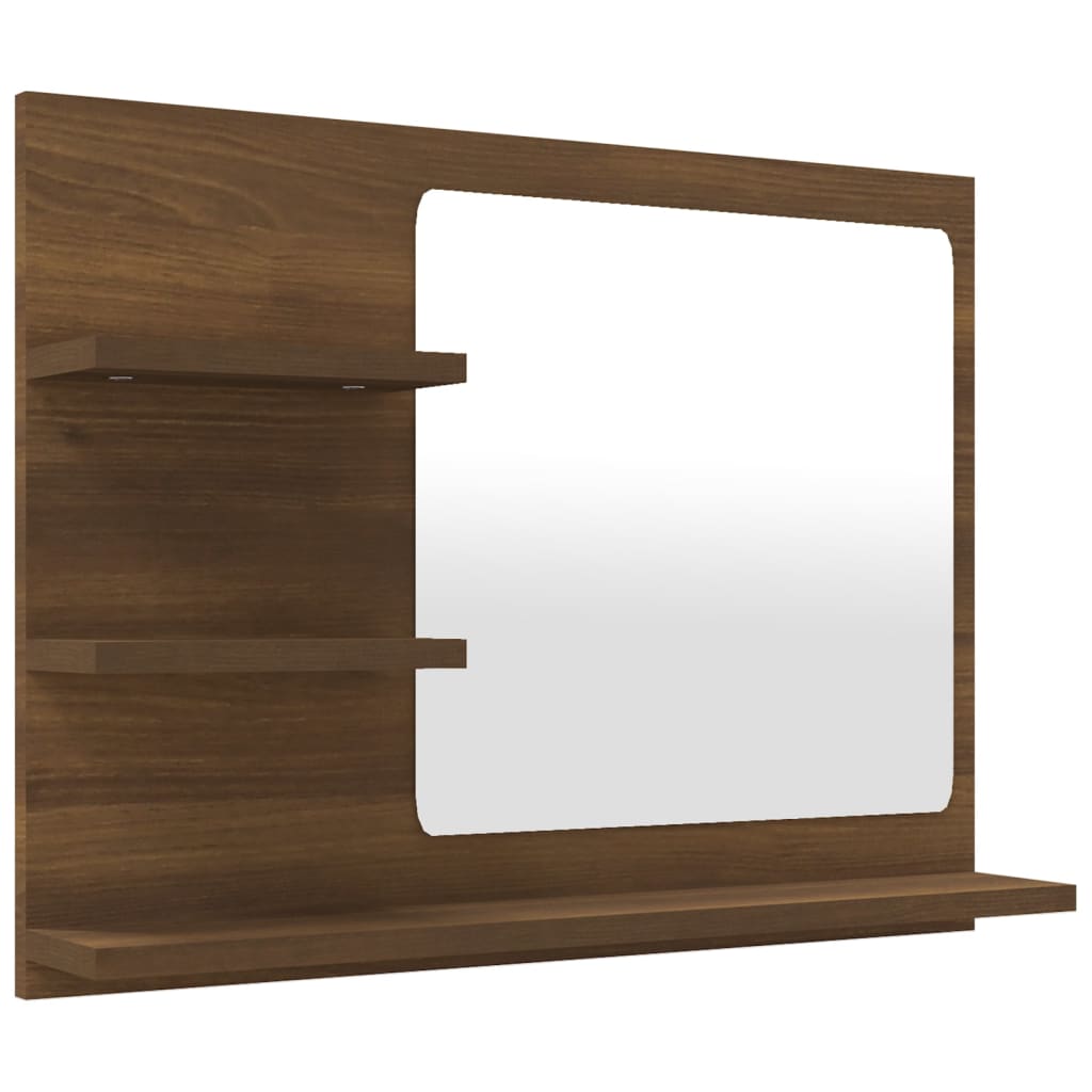 Badespeil Brun Eik 60X10,5X45 Cm Konstruert Tre