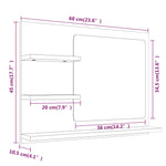 Badespeil Brun Eik 60X10,5X45 Cm Konstruert Tre