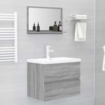 Badespeil Grå Sonoma 60X10,5X37 Cm Konstruert Tre