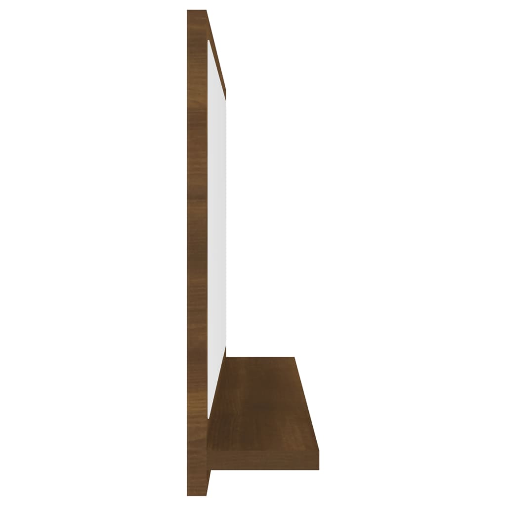 Baderomsspeil Brun Eik 60X10,5X37 Cm Konstruert Tre