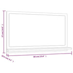 Baderomsspeil Brun Eik 60X10,5X37 Cm Konstruert Tre