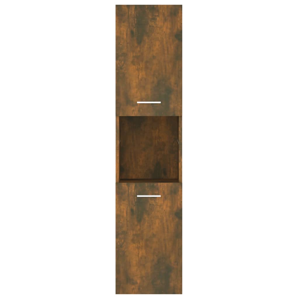 Baderomsskap Røkt Eik 30X30X130 Cm Konstruert Tre