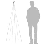 Juletre På Flaggstang 108 Led Varmhvit 180 Cm