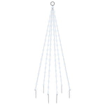 Juletre På Flaggstang 108 Led Kaldhvit 180 Cm