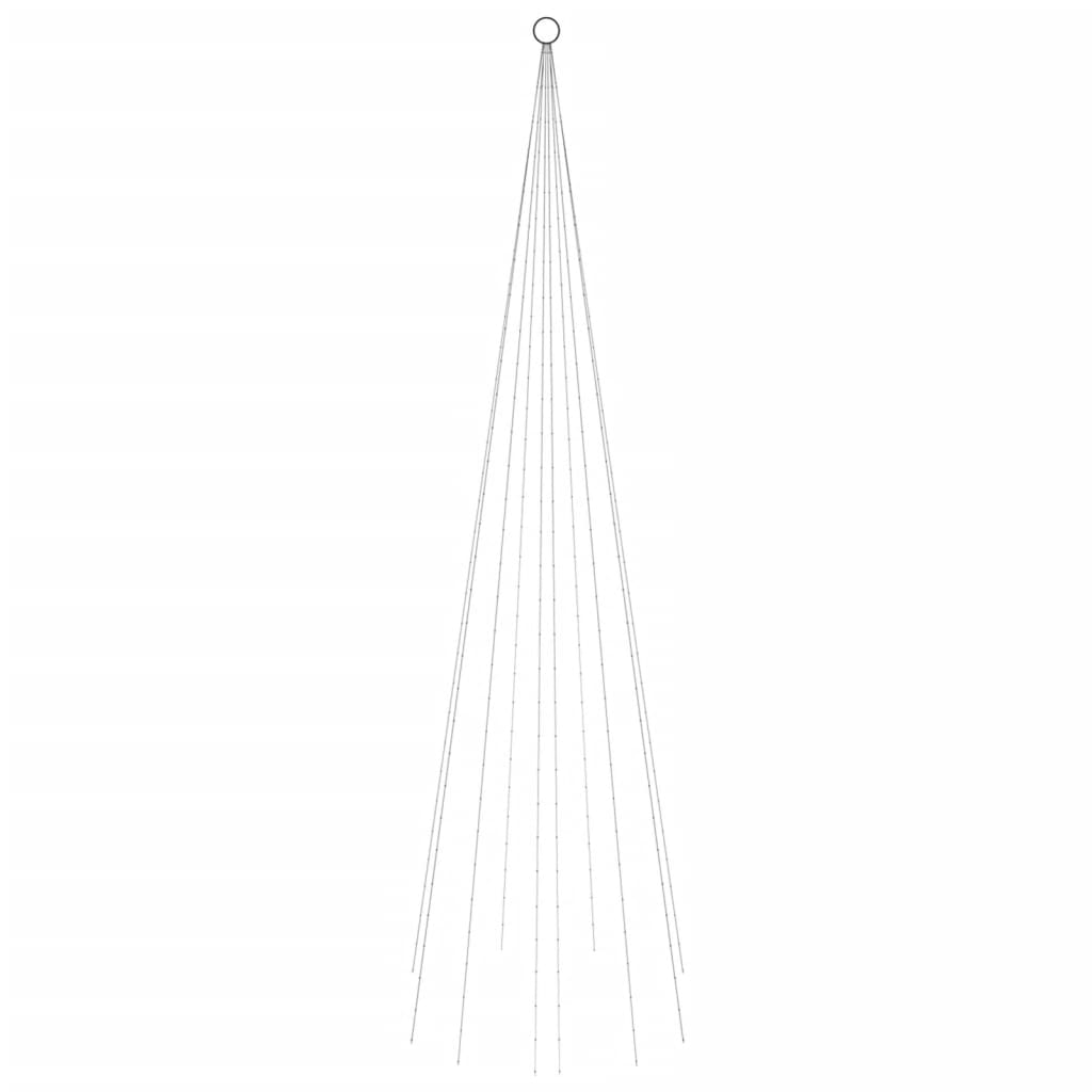 Juletre På Flaggstang 310 Led Kaldhvit 300 Cm