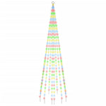 Juletre På Flaggstang 310 Led Fargerik 300 Cm