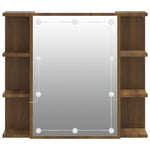 Speilskap Med Led Brun Eik 70X16,5X60 Cm