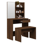 Sminkebordsett Brun Eik 74,5X40X141 Cm