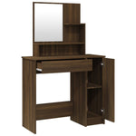 Sminkebordsett Brun Eik86,5X35X136 Cm