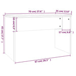 Sminkebordsett Brun Eik86,5X35X136 Cm