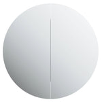 Baderomsskap Med Rundt Speil Og Led Svart 47X47X17,5 Cm