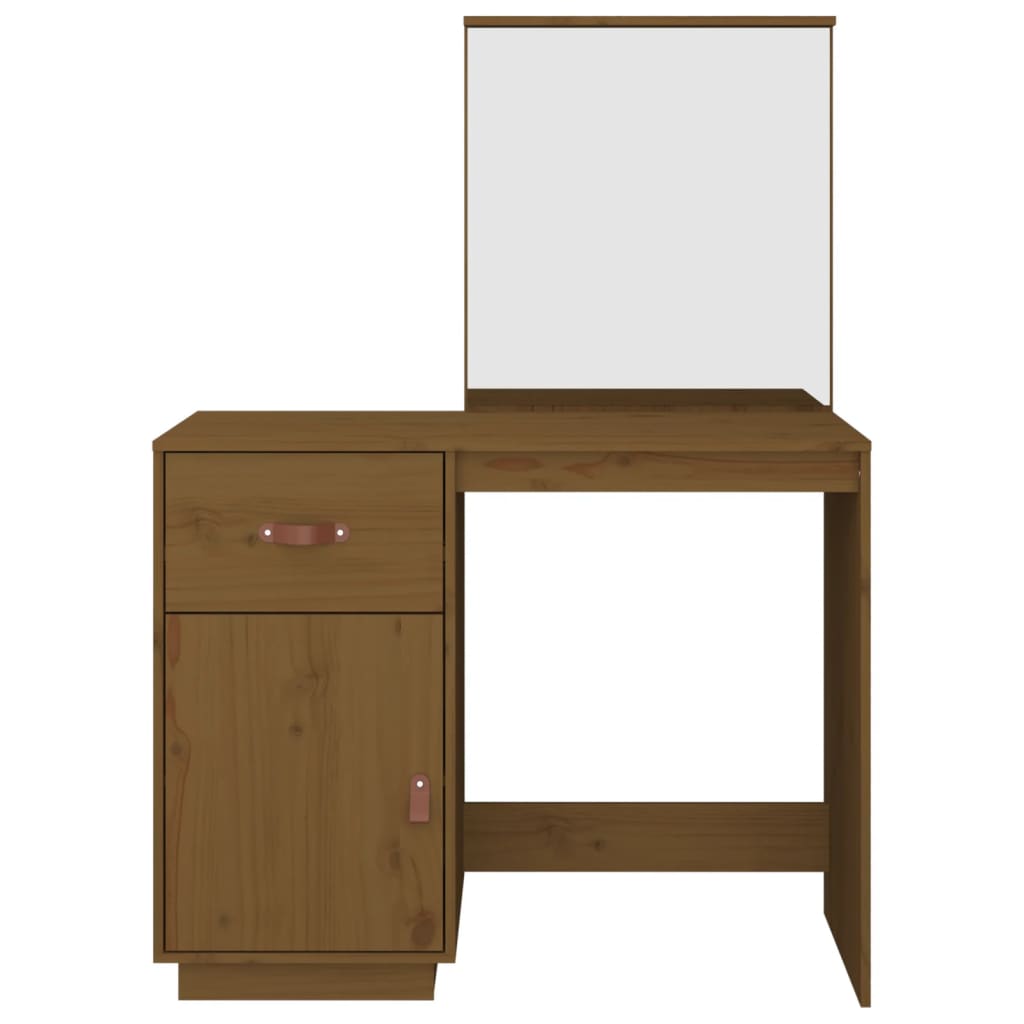 Sminkebord Honningbrun 95X50X134 Cm Heltre Furu