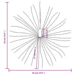 Julestjernelys 140 Led 4 Stk Flerfarget 17 Cm