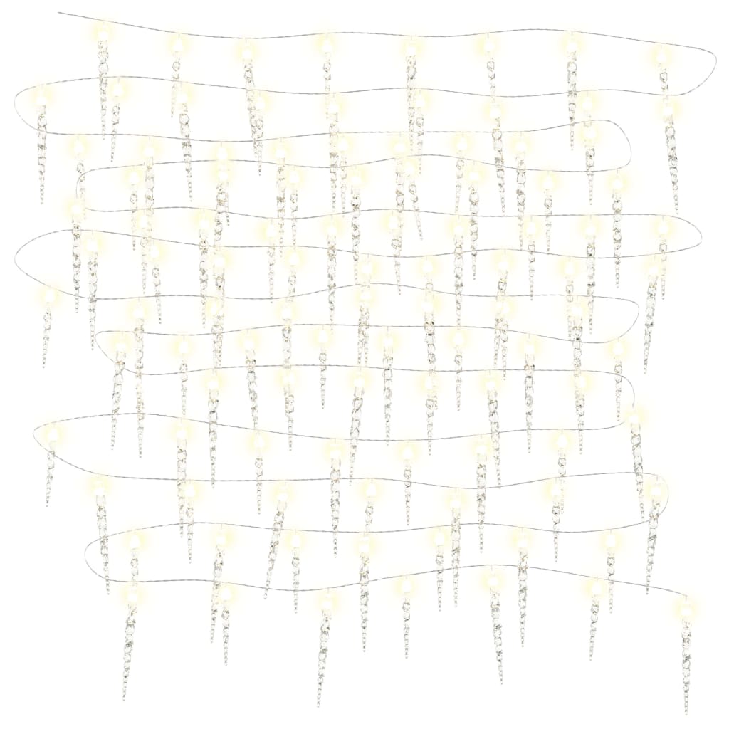 Juleislampe 100 Led-Lys Varm Hvit 10 M Akryl Pvc