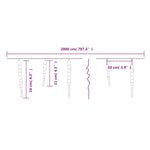 Juleislipplys 200 Led-Lys Kaldt Hvit 20 M Akryl Pvc