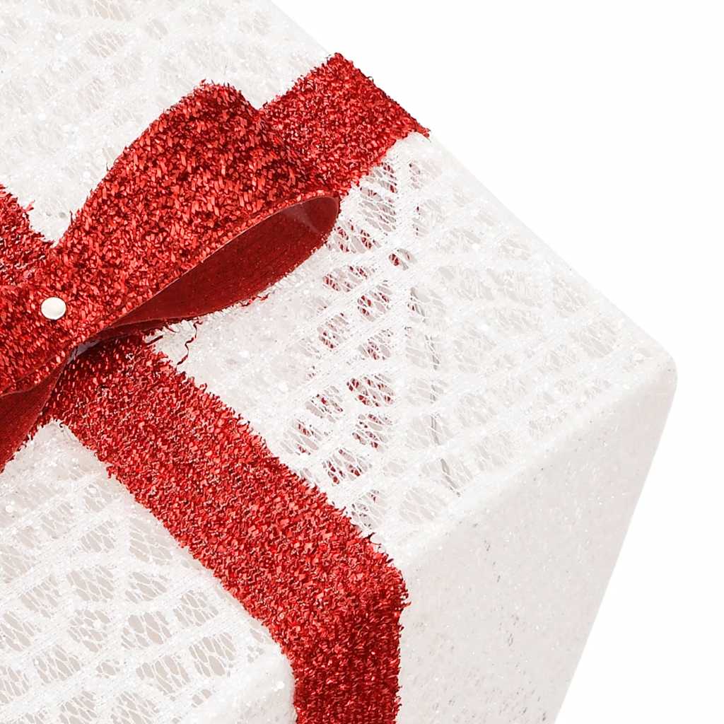 Opplyste Julegaver 3 Stk 64 Lysdioder Varm Hvit