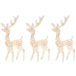 Reinsdyr Julepynt 3 Stk Akryl 120 Cm Flerfarget