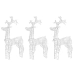 Reinsdyr Julepynt 3 Stk 60X16X100 Cm Akryl