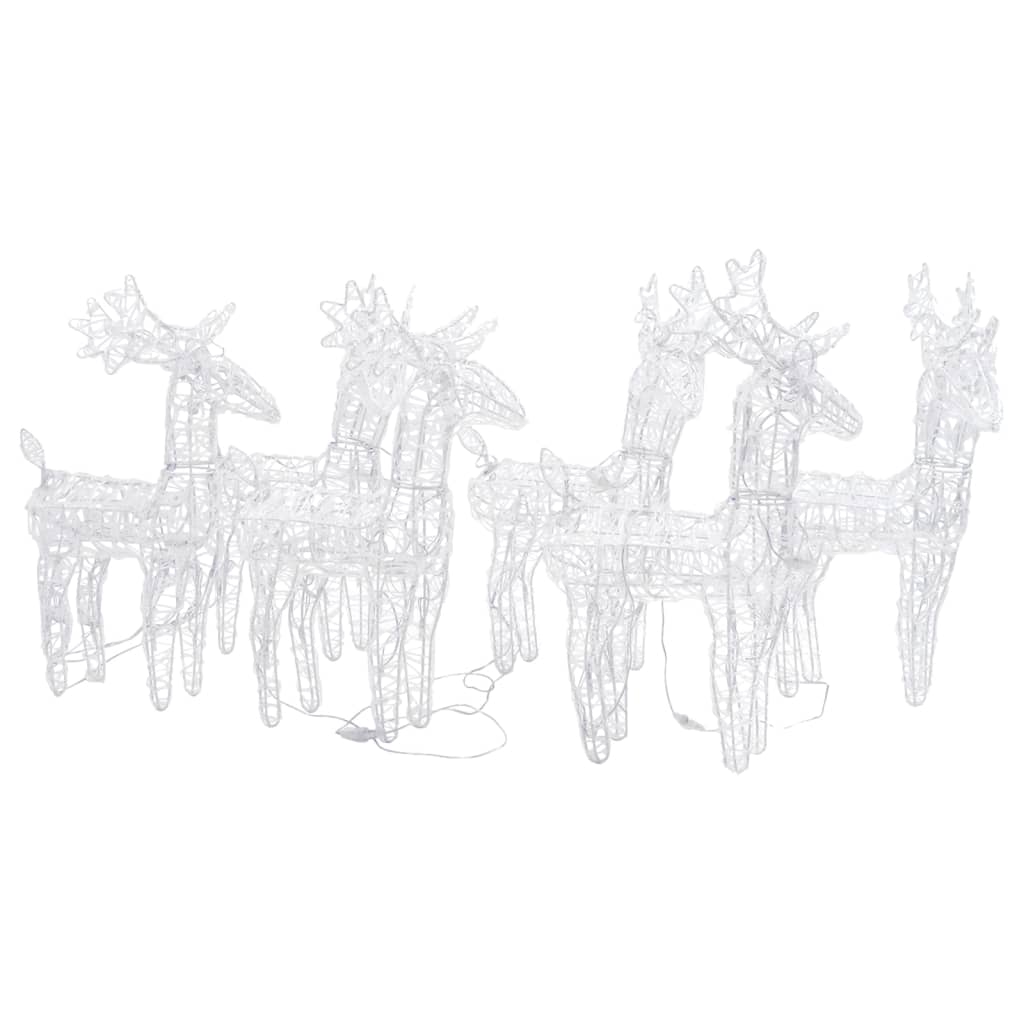 Julereinsdyr 6 Stk Flerfarget 240 Led Akryl
