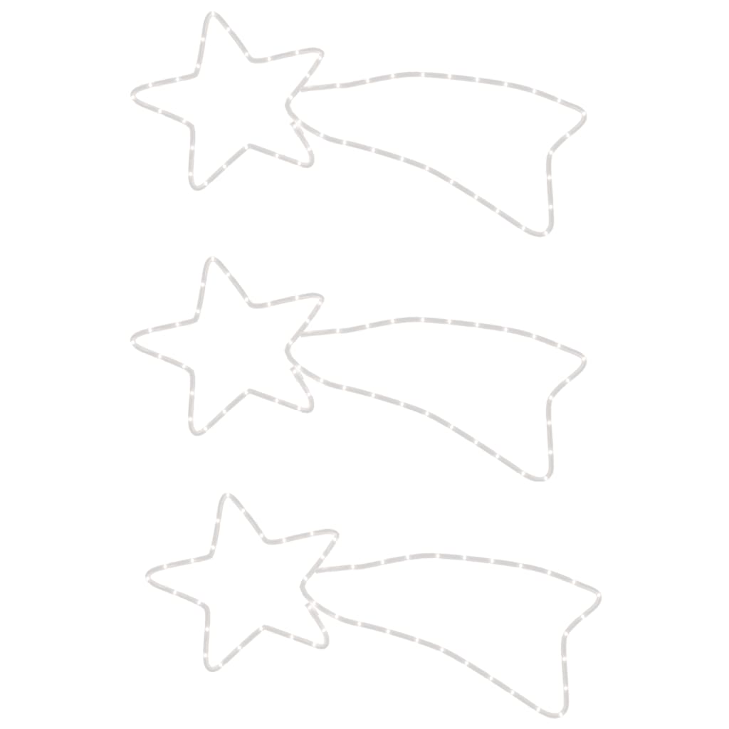 Julekometfigurer Med 48 Led 3 Stk Varmhvit 65X28 Cm