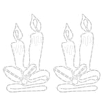 Levende Lys Julefigurer Med 144 Led 2 Stk 70X42 Cm