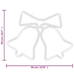 Levende Lys Juleklokkefigurer Med 72 Led 3 Stk 50X56 Cm