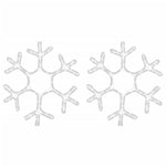 Julesnøfnuggfigurer Med Led 2 Stk Varmhvit 38X37 Cm