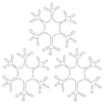 Julesnøfnuggfigurer Med Led 3 Stk Varmhvit 38X37 Cm