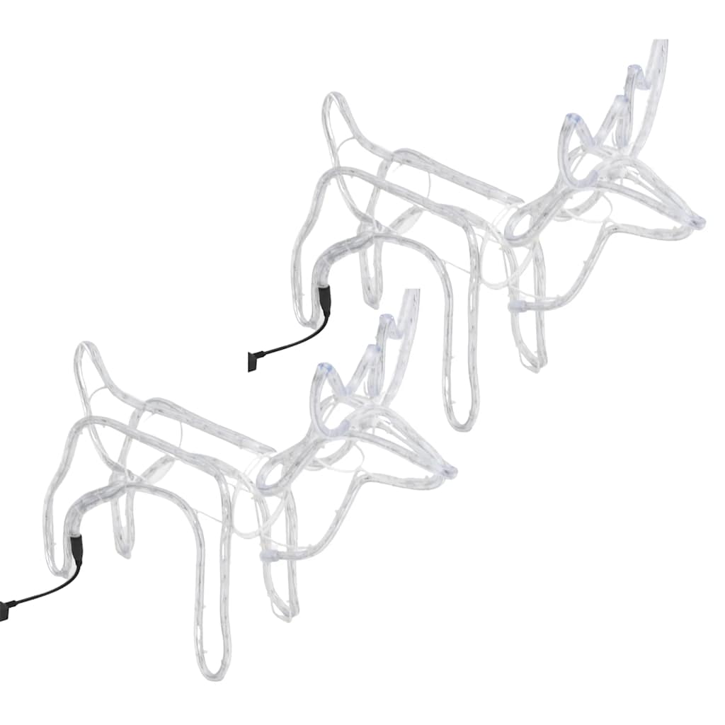 Julereinsdyrfigurer 2 Stk Varmhvit 60X30X60 Cm