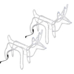 Julereinsdyrfigurer 2 Stk Varmhvit 60X30X60 Cm