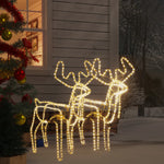 Julereinsdyrfigurer Med Bevegelige Hoder 2 Stk Varmhvit