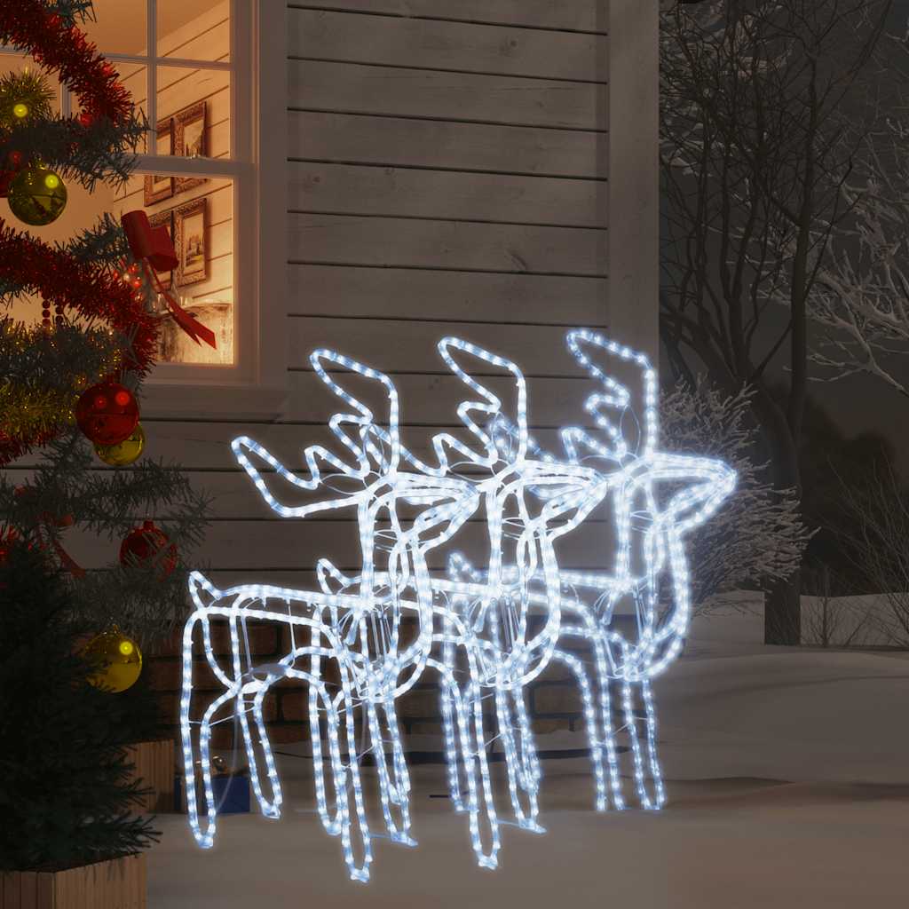 Julereinsdyrfigurer 3 Stk Kaldhvit 76X42X87 Cm