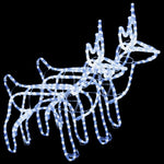 Julereinsdyrfigurer 2 Stk Kaldhvit 60X30X60 Cm