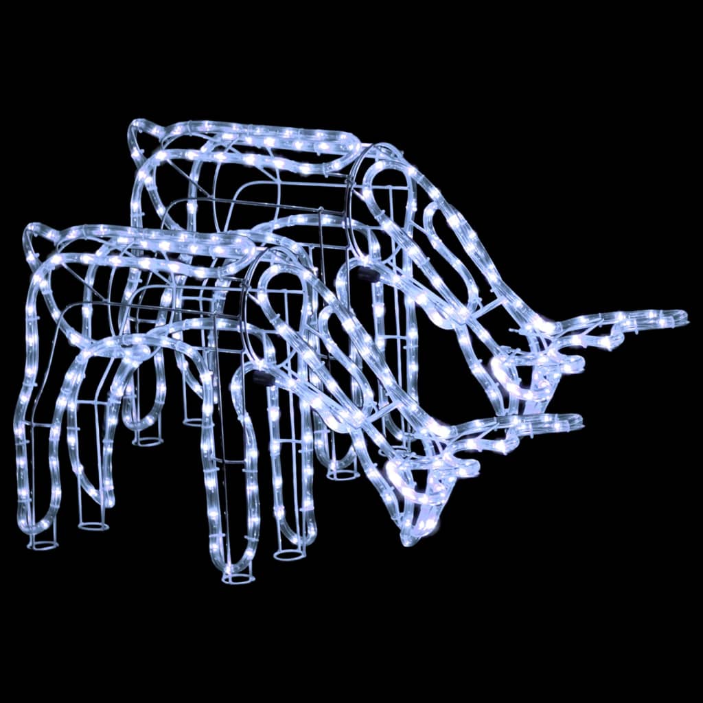 Julereinsdyrfigurer 2 Stk Kaldhvit 73X31X45 Cm