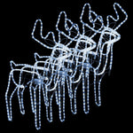 Julereinsdyrfigurer Bevegelige Hoder 3 Stk Kaldhvit 76X42X87 Cm