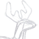 Julereinsdyrfigurer Bevegelige Hoder 3 Stk Kaldhvit 76X42X87 Cm