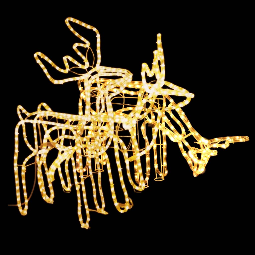 Julereinsdyrfigurer 3 Stk Varmhvit