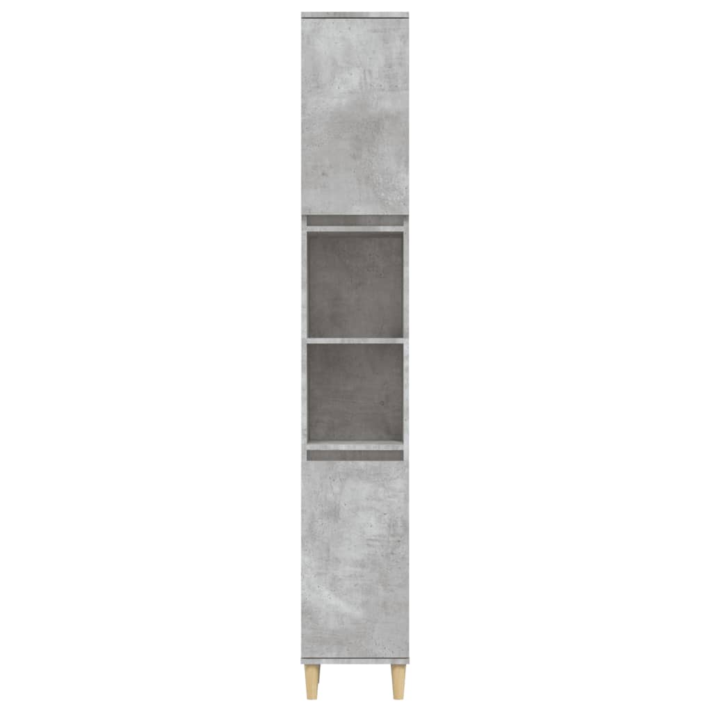 Baderomsskap Betonggrå 30X30X190 Cm Konstruert Tre