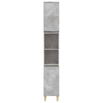 Baderomsskap Betonggrå 30X30X190 Cm Konstruert Tre