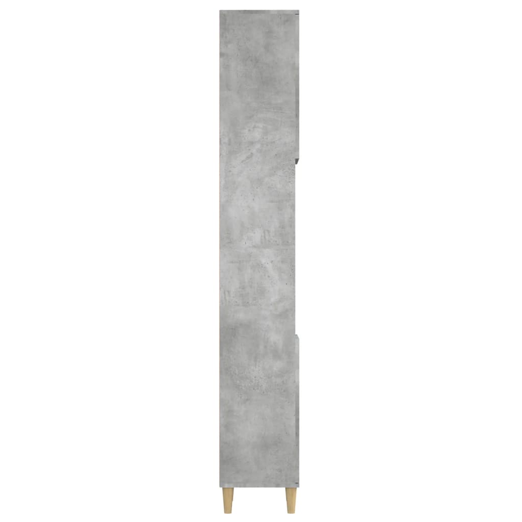 Baderomsskap Betonggrå 30X30X190 Cm Konstruert Tre