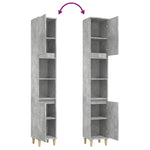 Baderomsskap Betonggrå 30X30X190 Cm Konstruert Tre