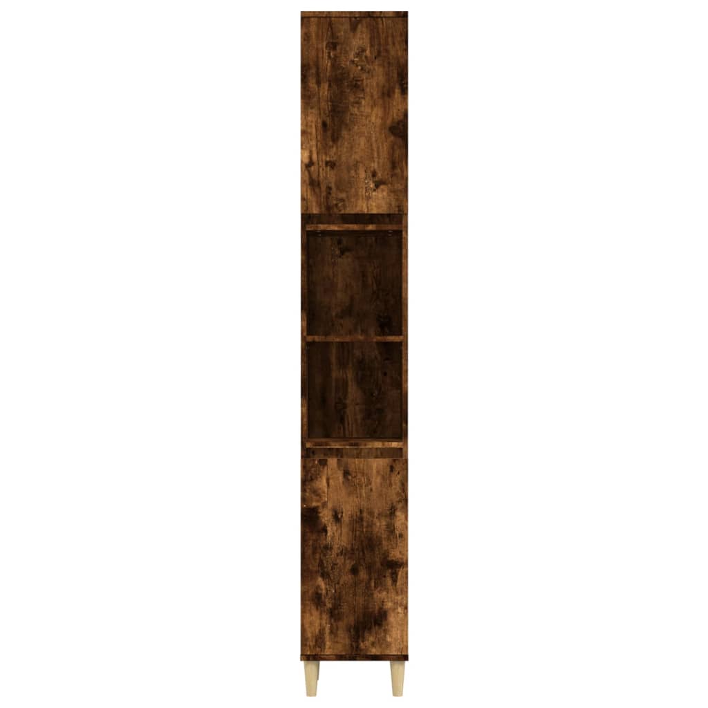 Baderomsskap Røkt Eik 30X30X190 Cm Konstruert Tre